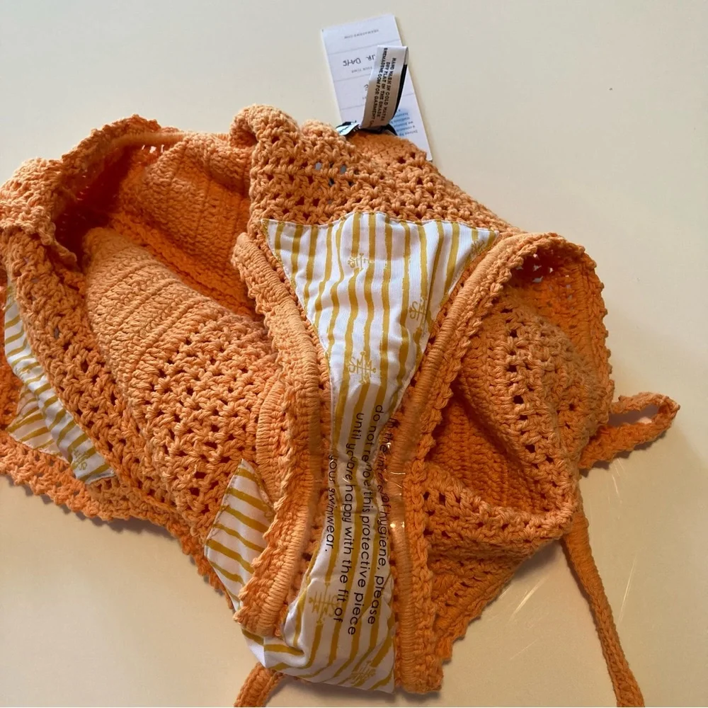 NWT!! She Made Me - Essential Crochet One-Piece Swimsuit Size Small - Picture 8 of 9